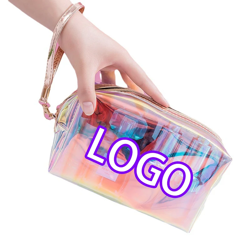 Laser TPU Clear Zippered Makeup Bags 1