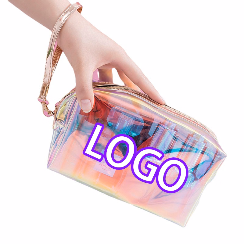 Laser TPU Clear Zippered Makeup Bags