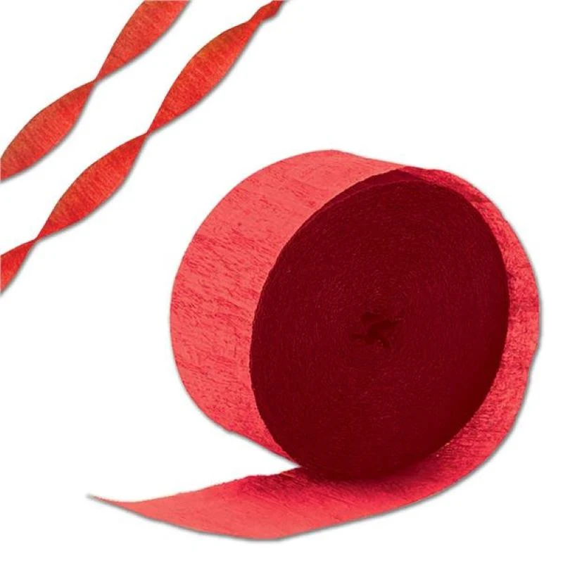 81' Roll Red Crepe Paper Streamer 1