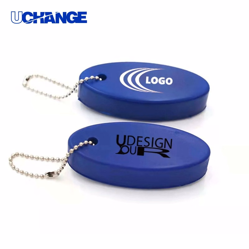 Oval PU Floating Foam Keychain