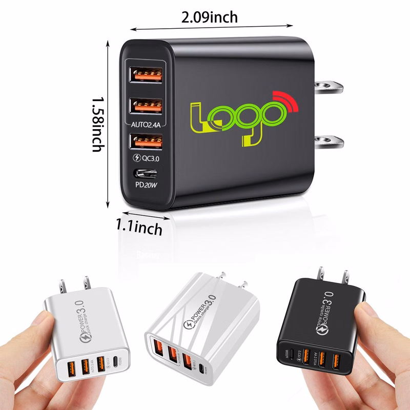 20W Pd Qc 3.0 4-Port Us Wall Charger
