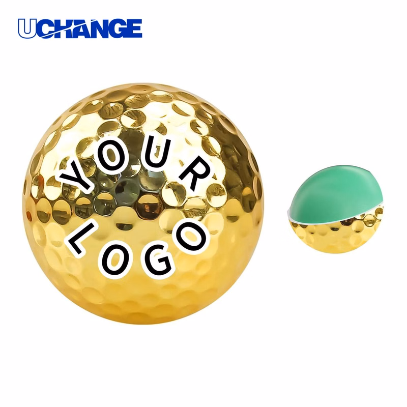 Gilded Metal Golf Ball for Display