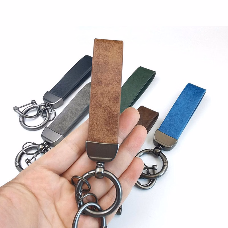 Faux Leather Keychain