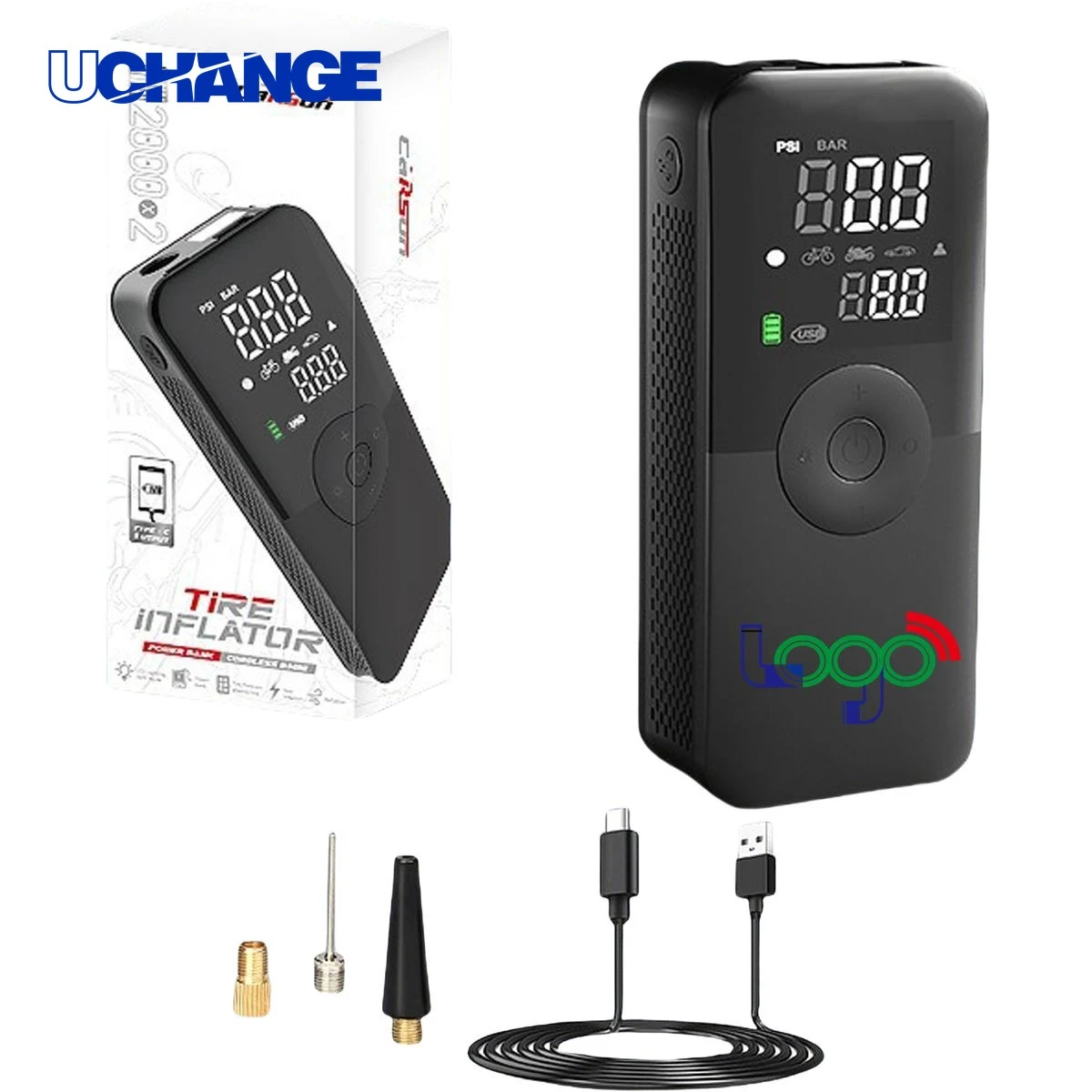 Portable Inflator Pump with LED Light 1