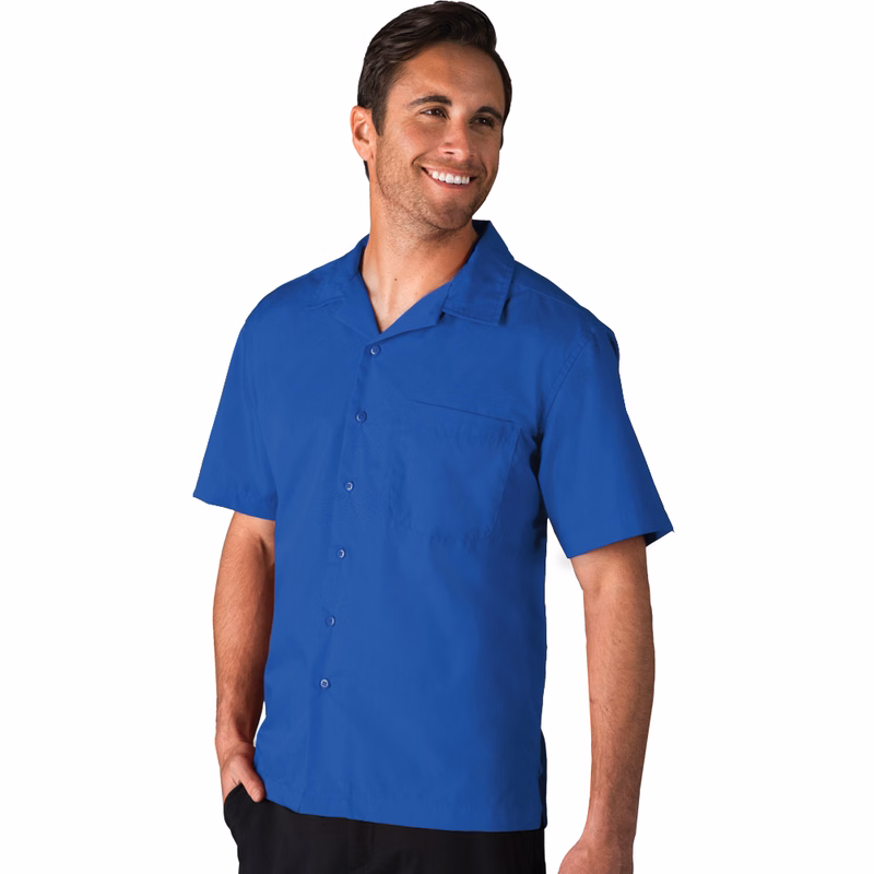 Men's Solid Poplin Camp Shirt