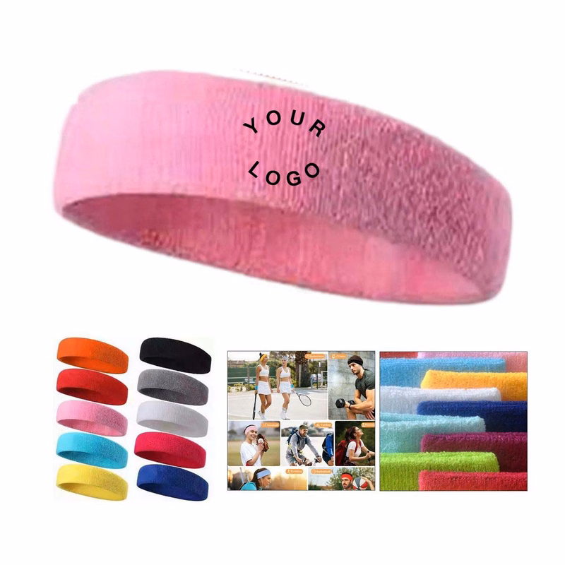 Cotton Terry Headband for Running and Exercise