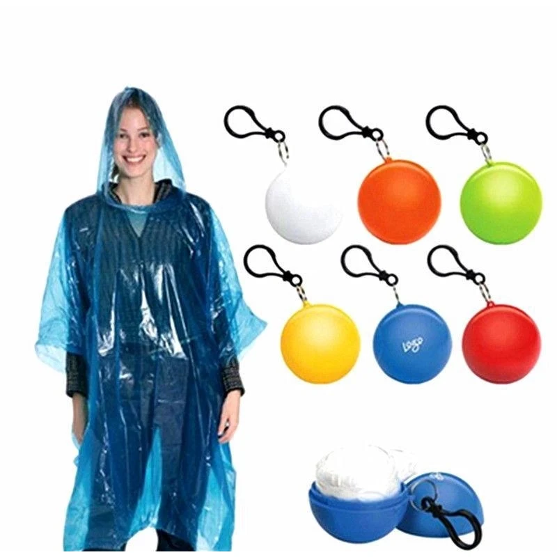 PE portable spherical raincoat 1