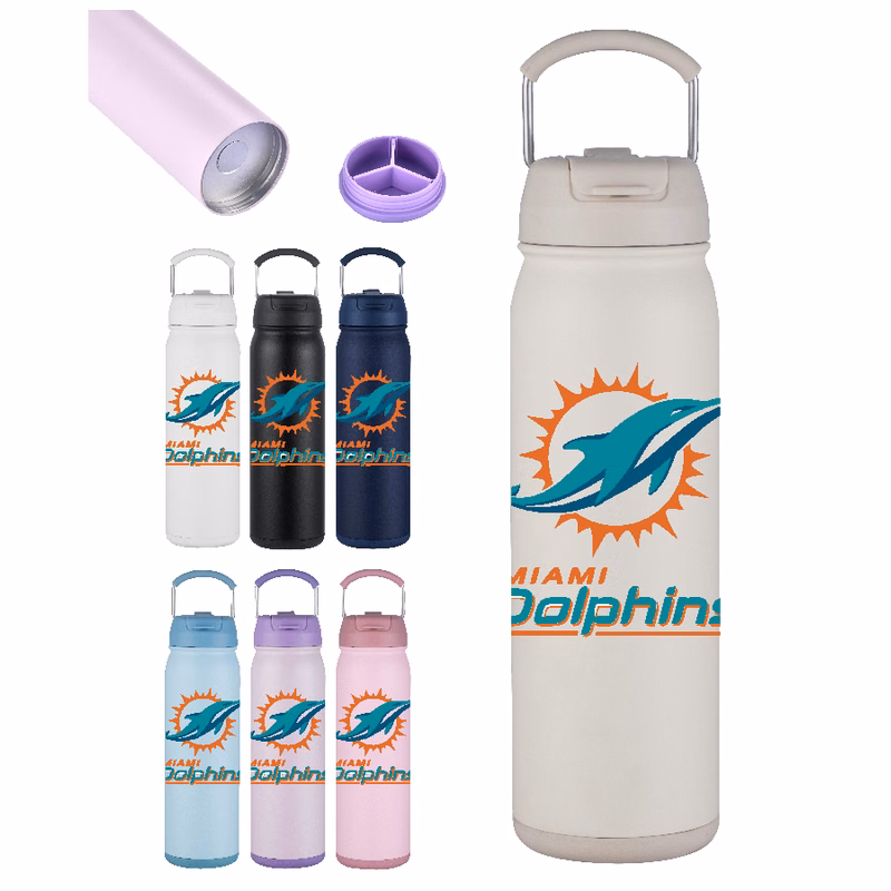 Union Printed - 24 oz.Vacuum Bottle 2in1 Dual Use Lid w/ Carry Handle - Full Color Wide
