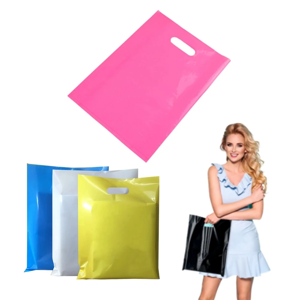 11.8"W x 15.75"H Die Cut Handle PE Shopping Bag 1