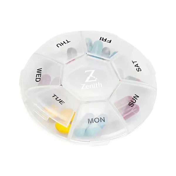 Custom Plastic Multi-Compartment Pill Organizer Secure Snap Lid — Daily Wellness Giveaway 1