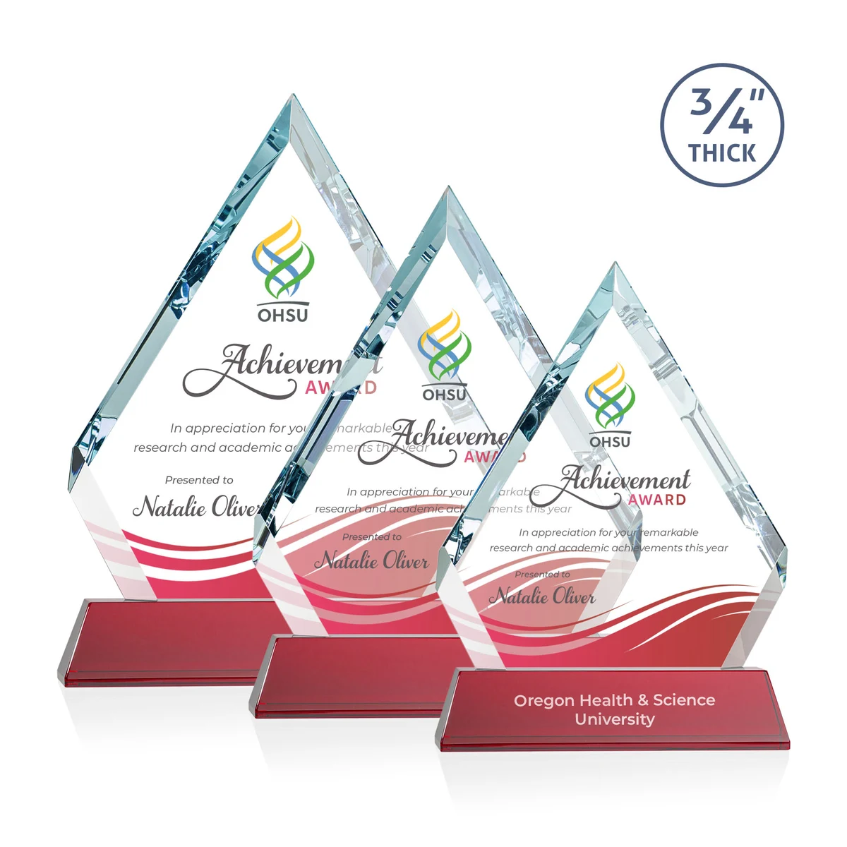 Apex VividPrint™ Award on Newhaven Base - Red 1