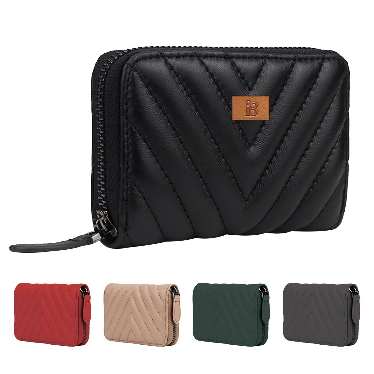 Genuine Leather Mini Wallet Card Bag 1