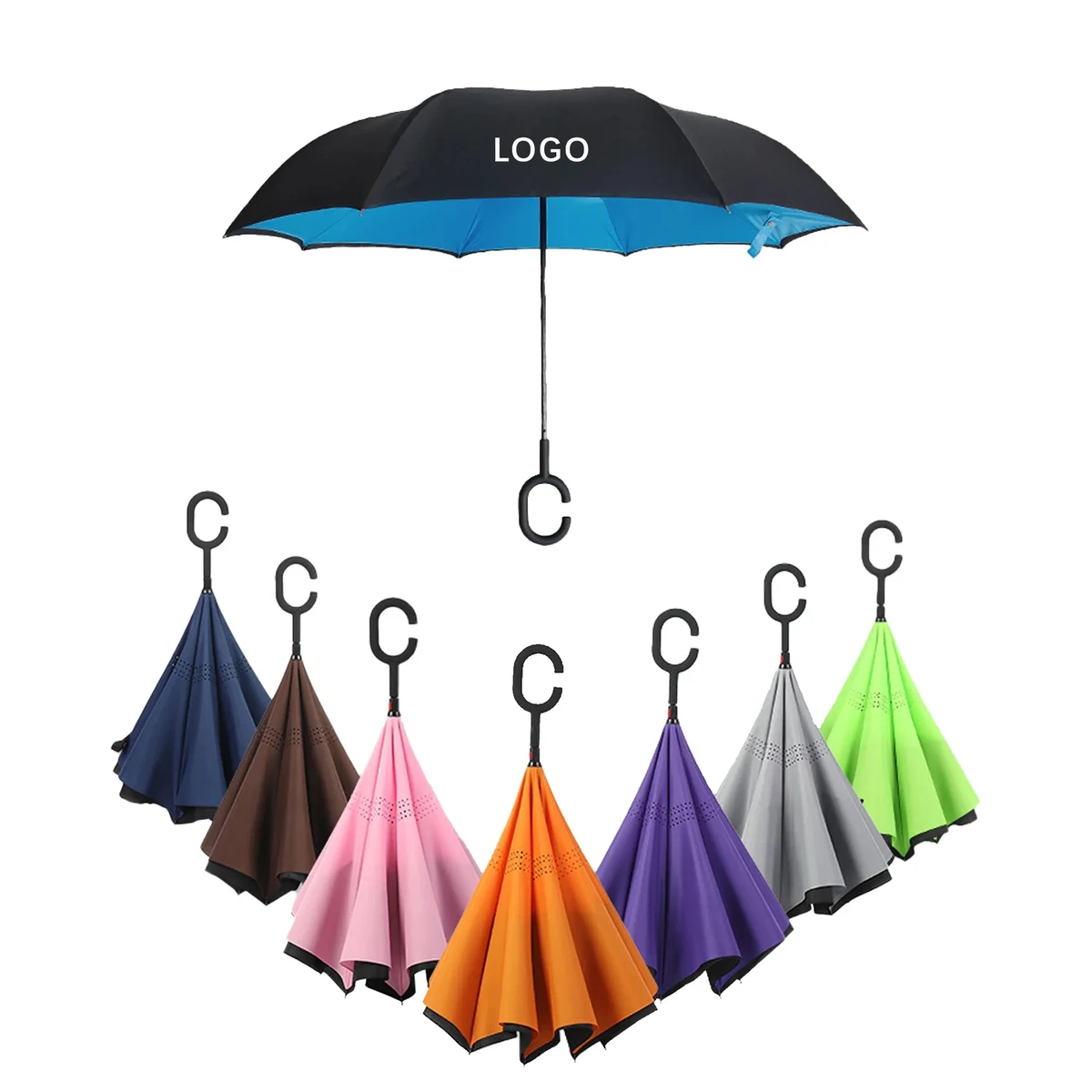 Double Manual Inverted Umbrella 1