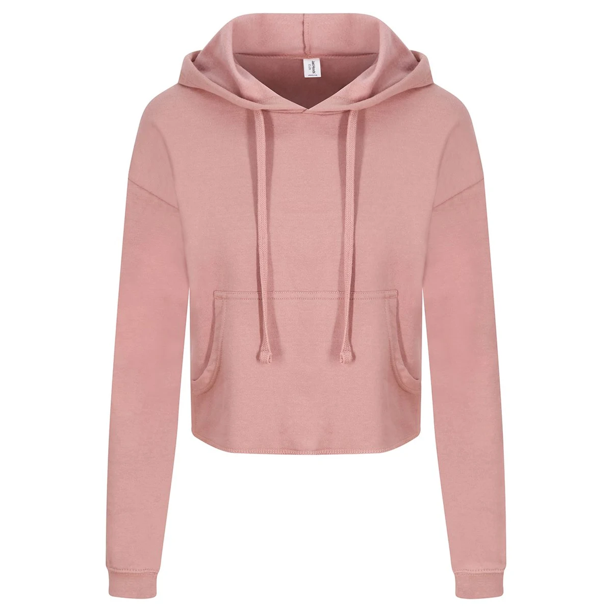 Women's Girlie Cropped Hooded Fleece with Pocket - JHA016 1