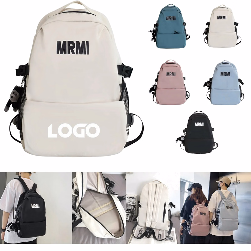 Letter Graphic Large Capacity Backpack