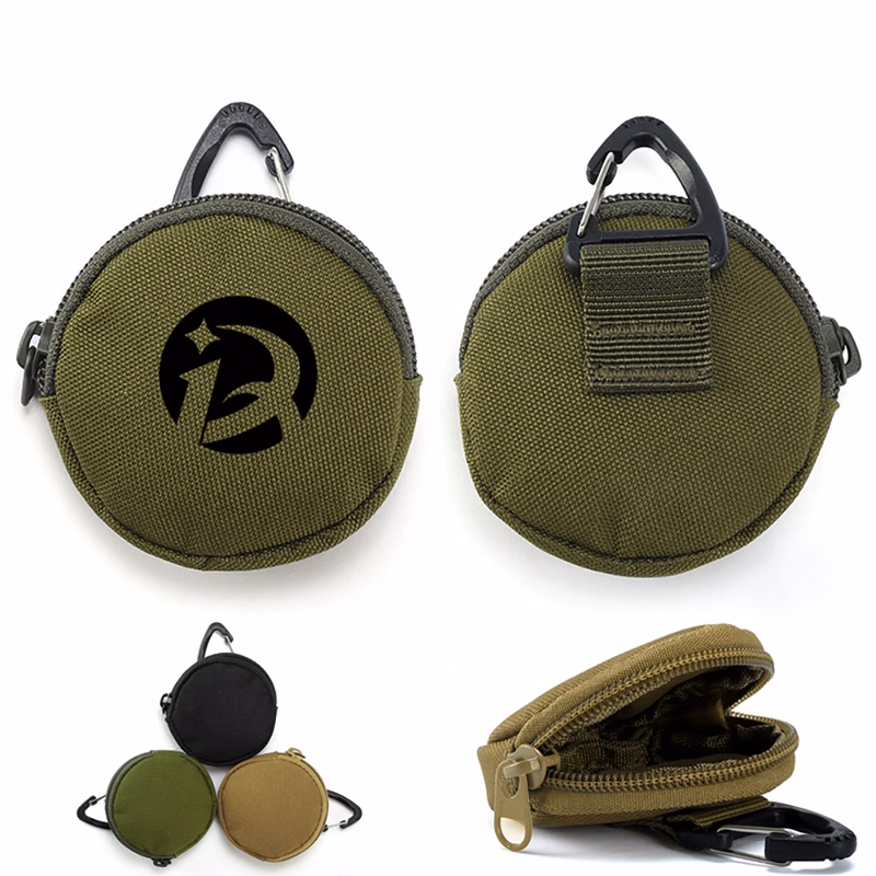 Nylon Tactical Bag Earphone Bag Keychain