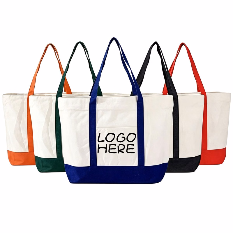 16*13 Inch Color Block Tote Bag