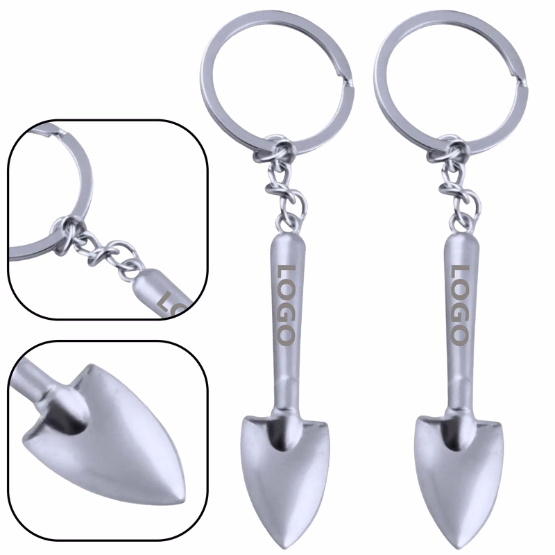 Compact Shovel Keychain Alloy Gift MOQ20