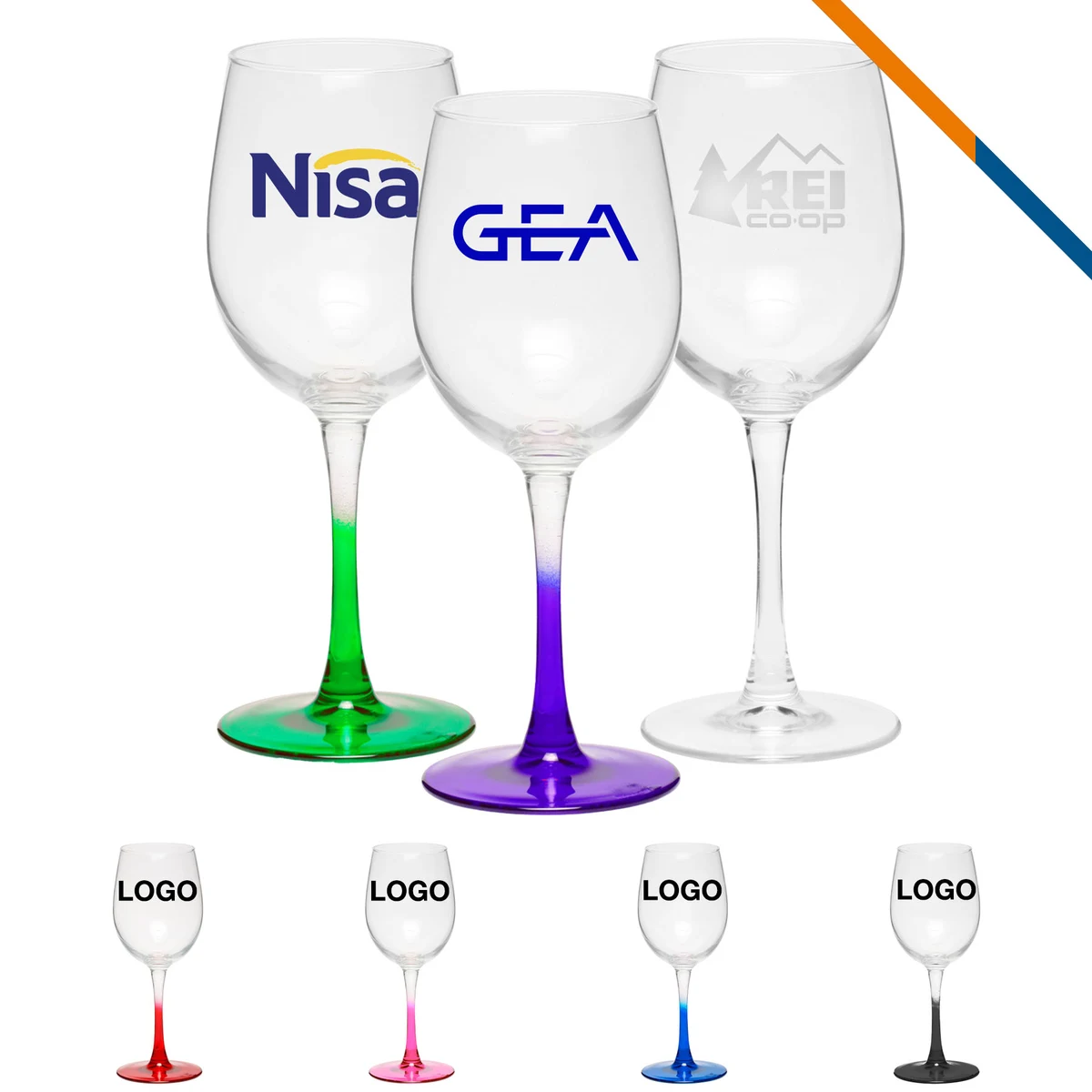Fance White Wine Glasses - 12 OZ. 1