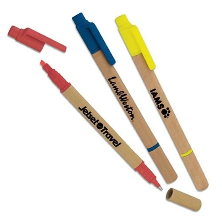 Eco Paper Barrel Highlighter Pen 1