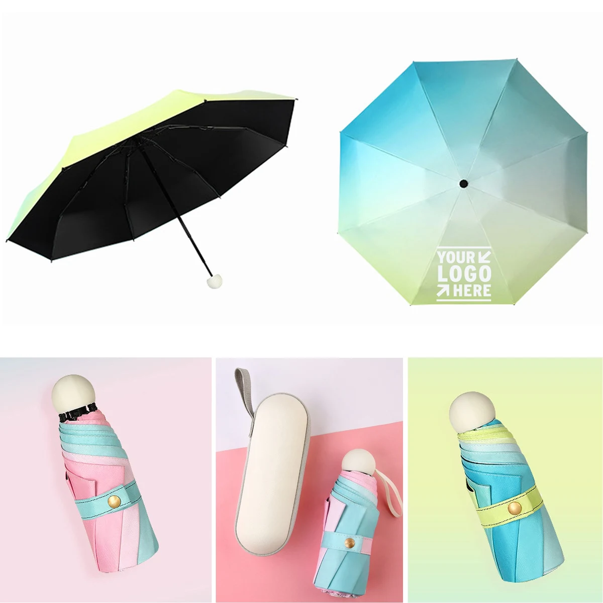 Compact Travel Sun & Rain Umbrella 1