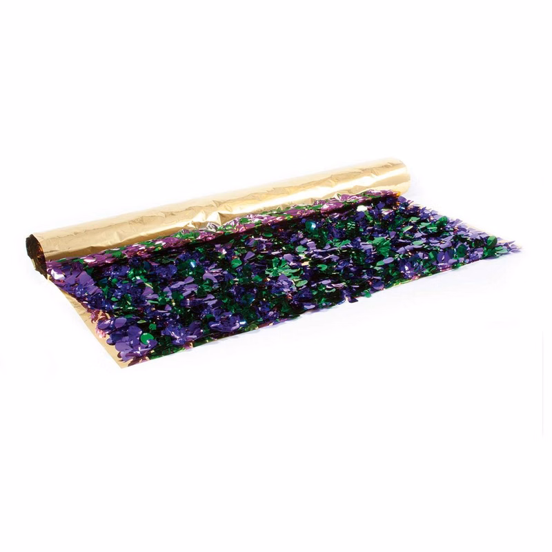 Victory Corps™ Mardi Gras Floral Sheeting (10 Yards)
