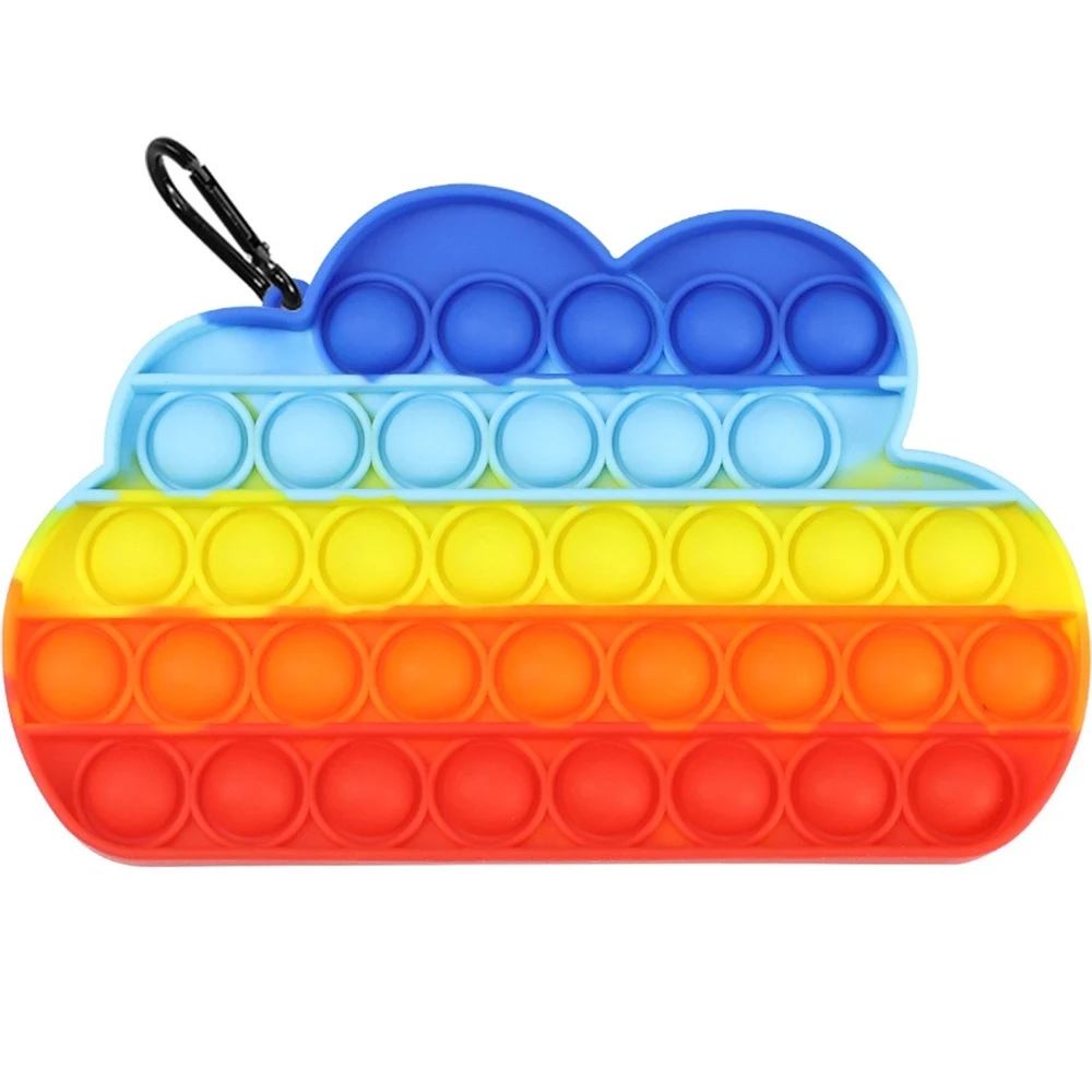 Rainbow clouds Push Pop Bubble Sensory Fidget Toys 1