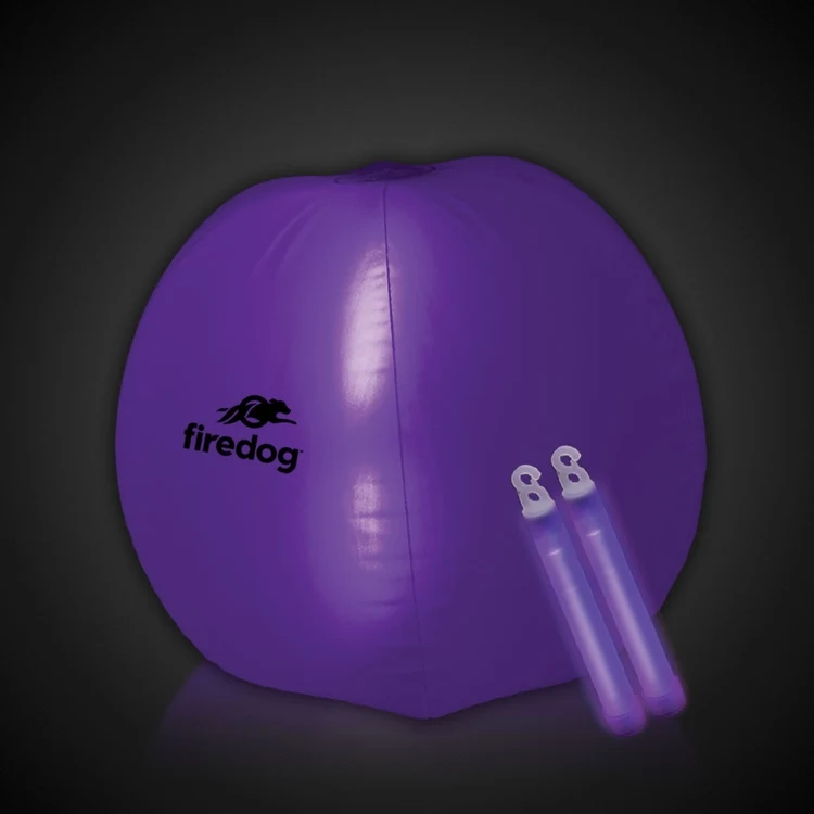 Translucent Purple 24" Inflatable Beach Ball with Glow Stick 1