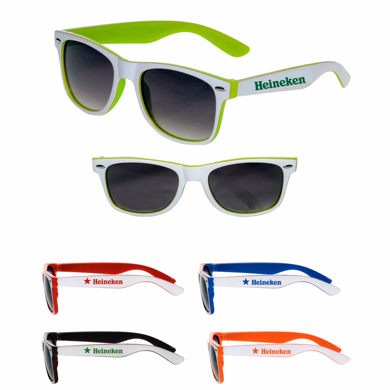 Two Color White Malibu Sunglasses