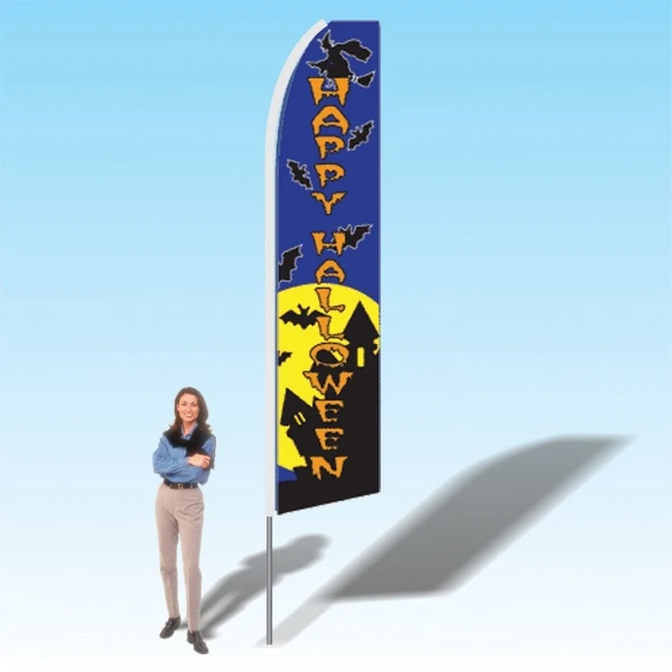 15FT Happy Halloween Blue Advertising Banner Flag 1