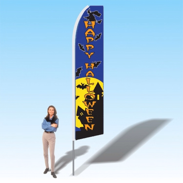 15FT Happy Halloween Blue Advertising Banner Flag