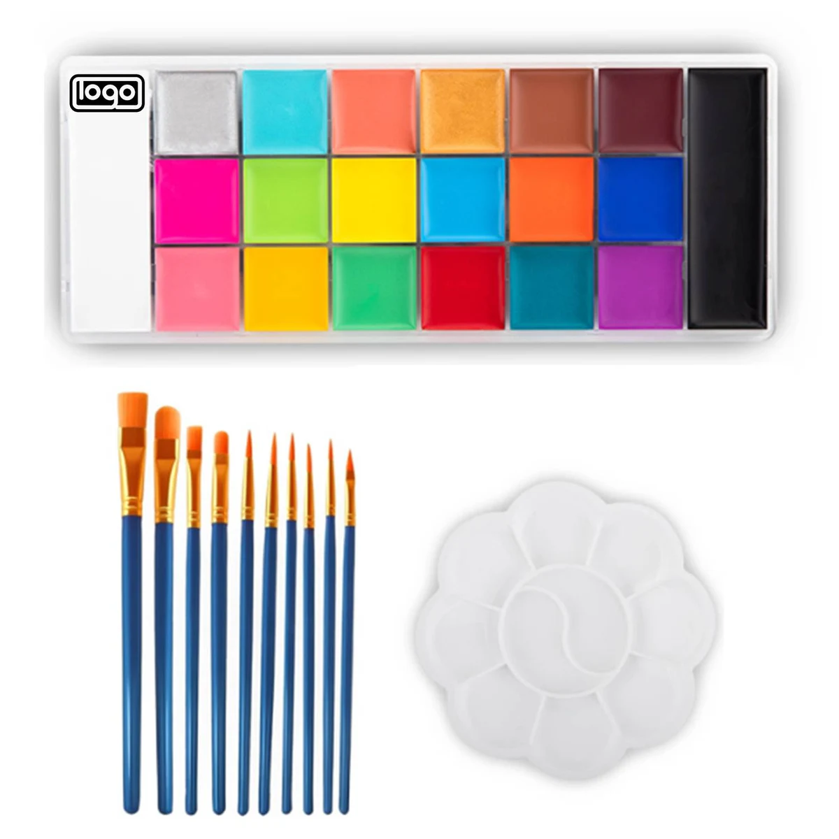 20-Color Face Body Paint Set 1