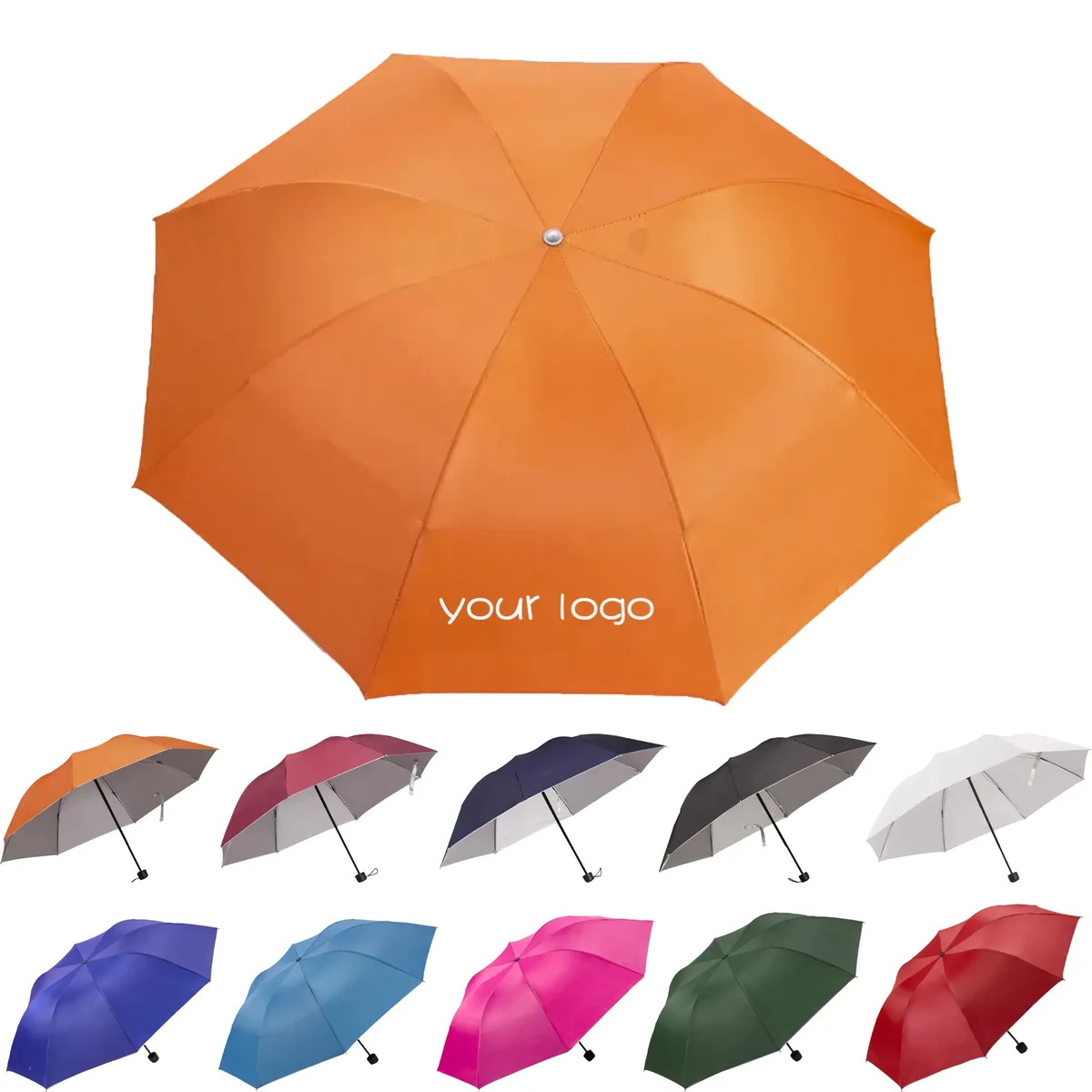 Advertising umbrella, three-fold silver-coated umbrella 1