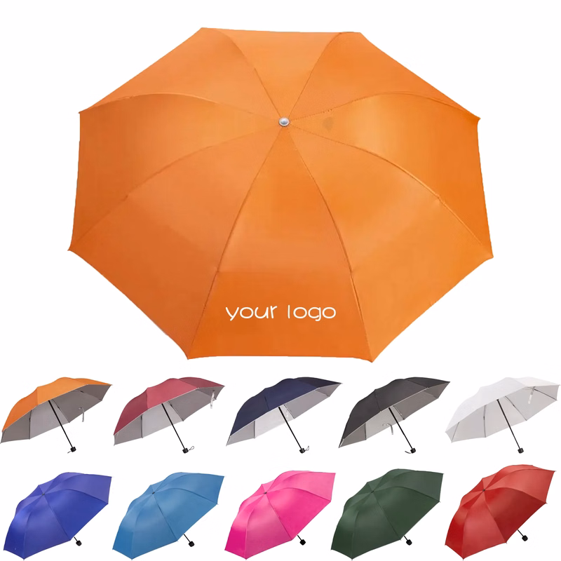 Advertising umbrella, three-fold silver-coated umbrella