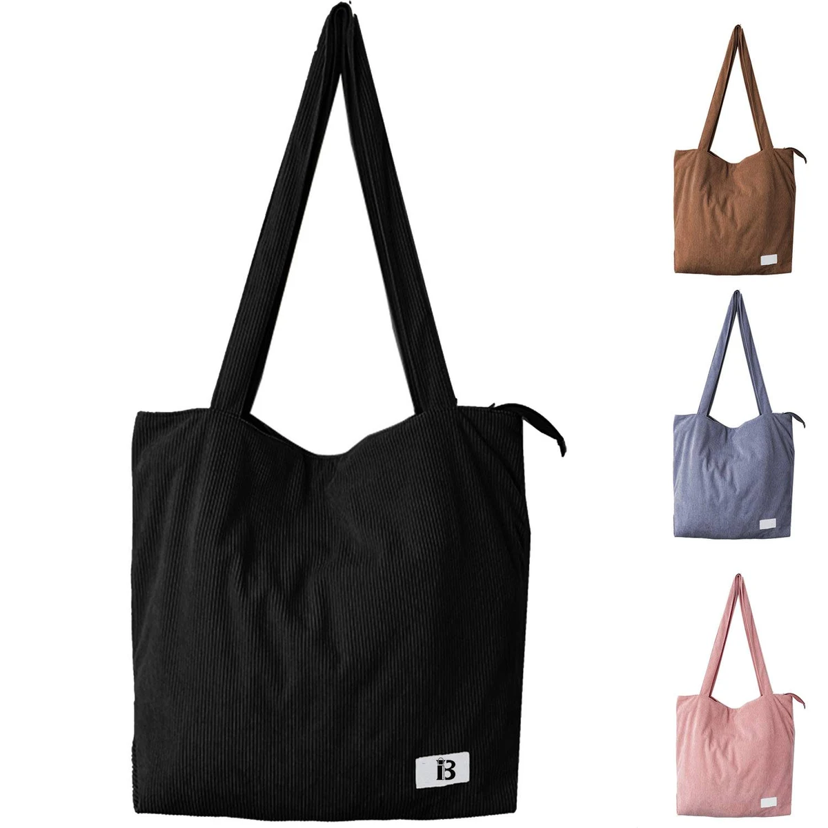 Corduroy Women's Handbag Tote Bag, custom tote bag with logo imprint 1