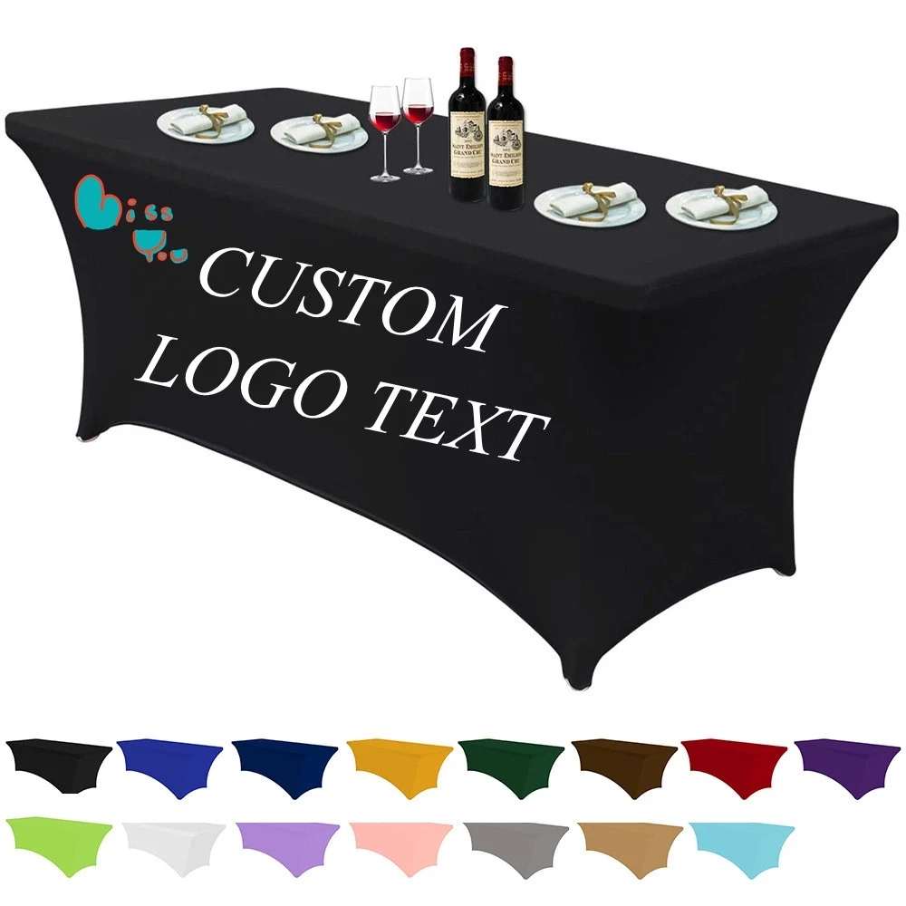 6ft Form Fitting Stretch Table Throws - Dye Sublimation 1