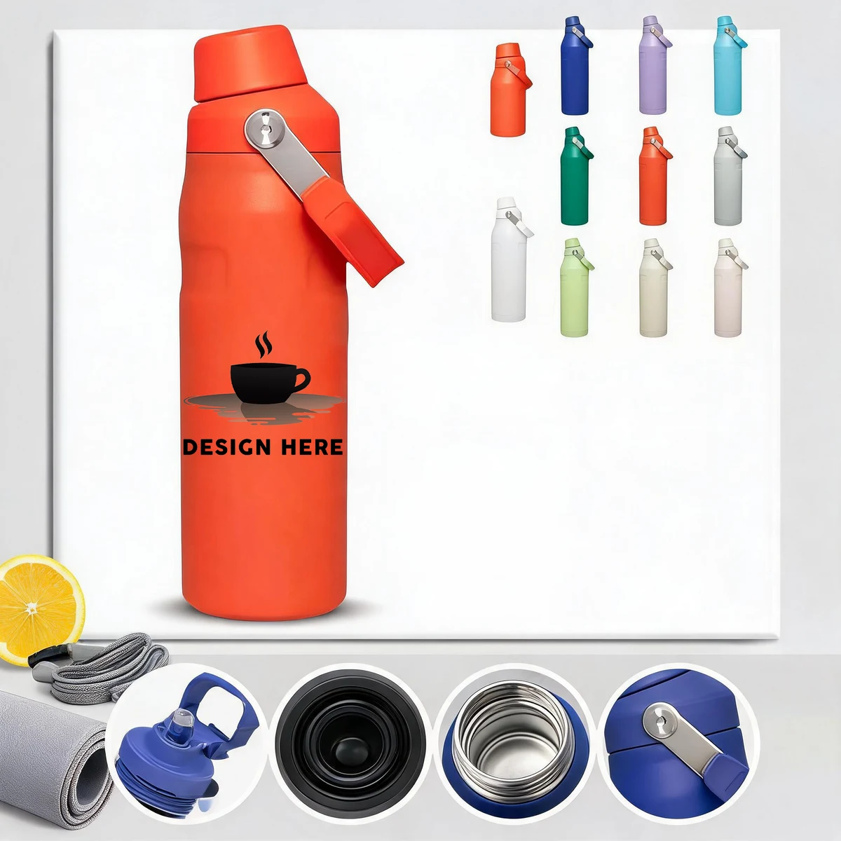 Large Capacity 24oz Stainless Steel Travel Water Flask 1