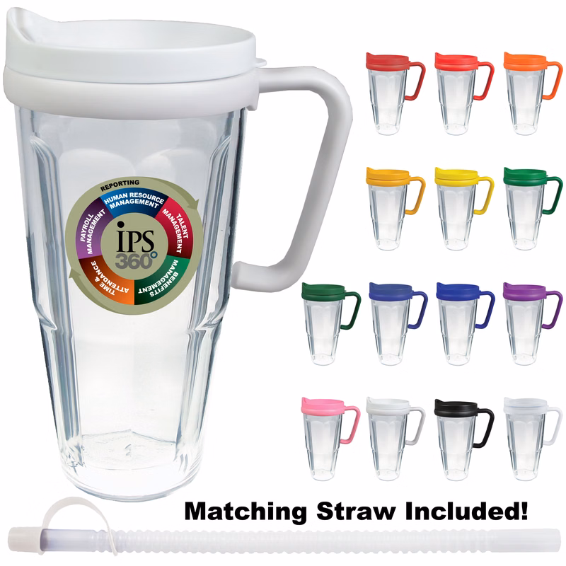 24oz Thermal Dual Walled Travel Mug - Custom Decal