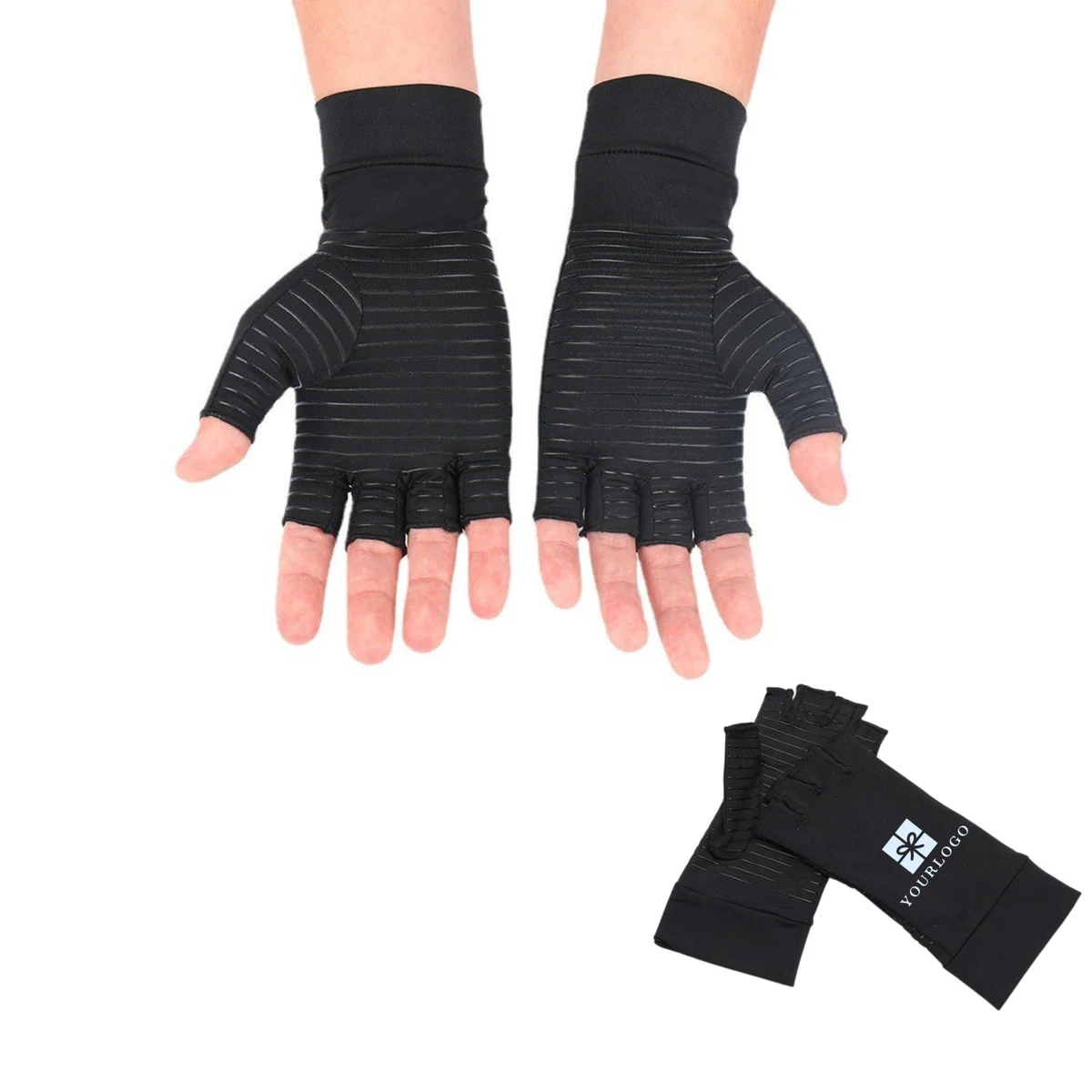 Fingerless Arthritis Carpal Tunnel Pain Relief Gloves 1