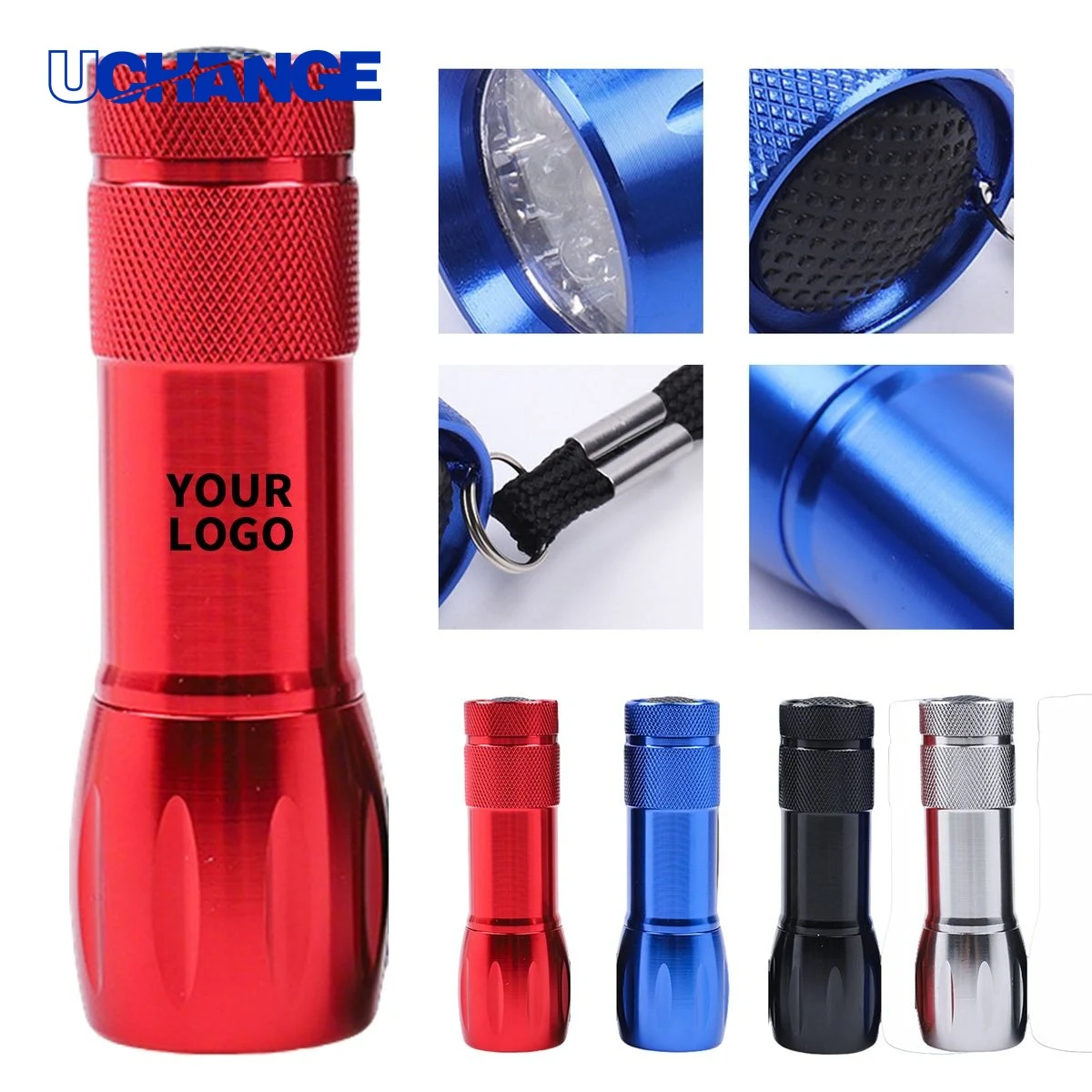 Mini Aluminum LED Flashlight Tool with Push Button 1