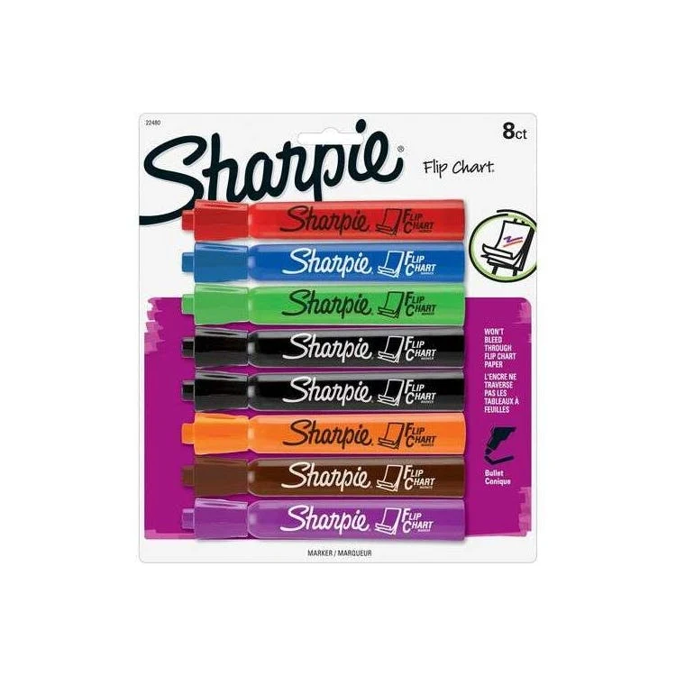 Flip Chart Markers - Assorted 8 Pack 1