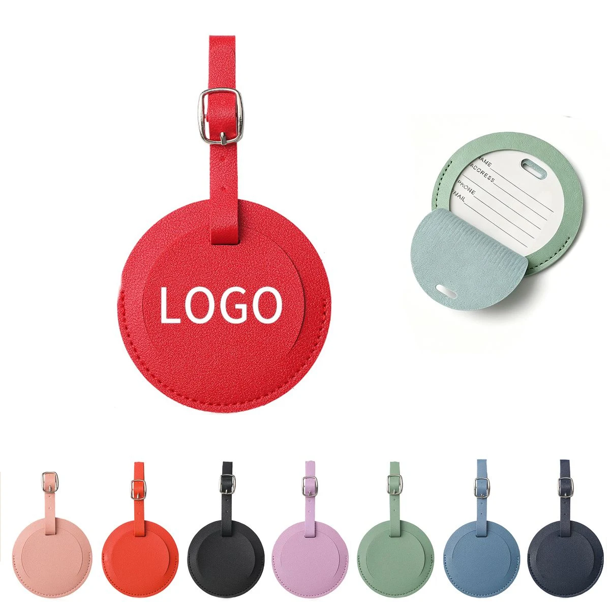 PU Round Luggage Tag 1