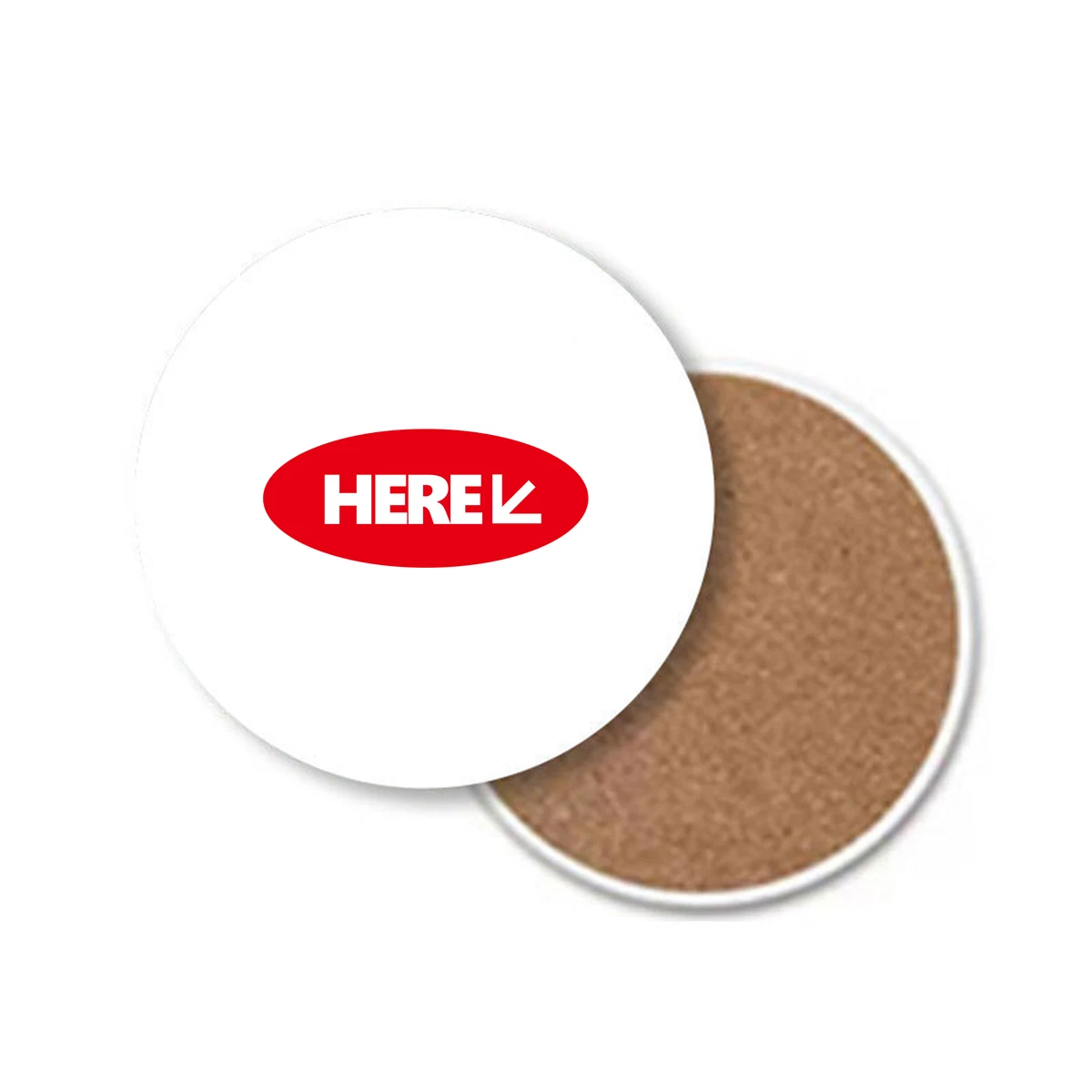 Cork Backed Ceramic Coaster 1