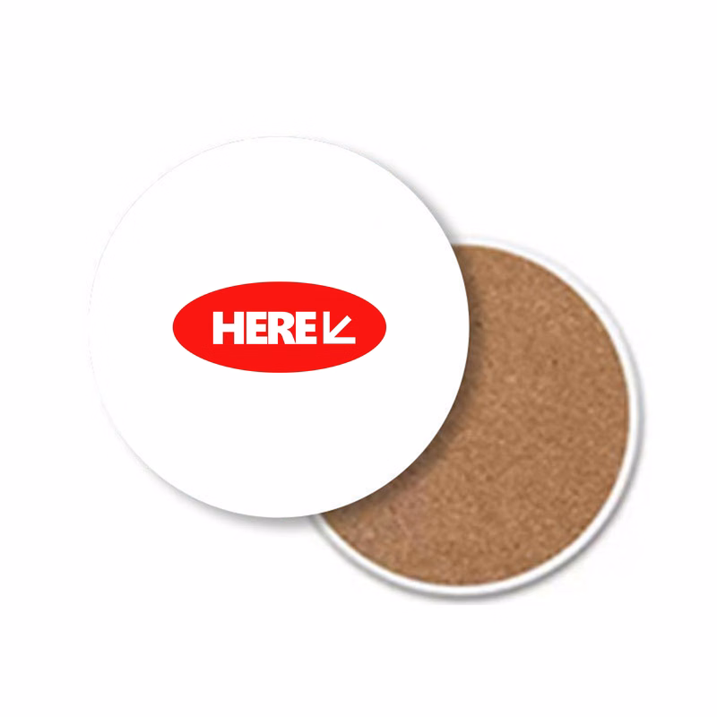 Cork Backed Ceramic Coaster
