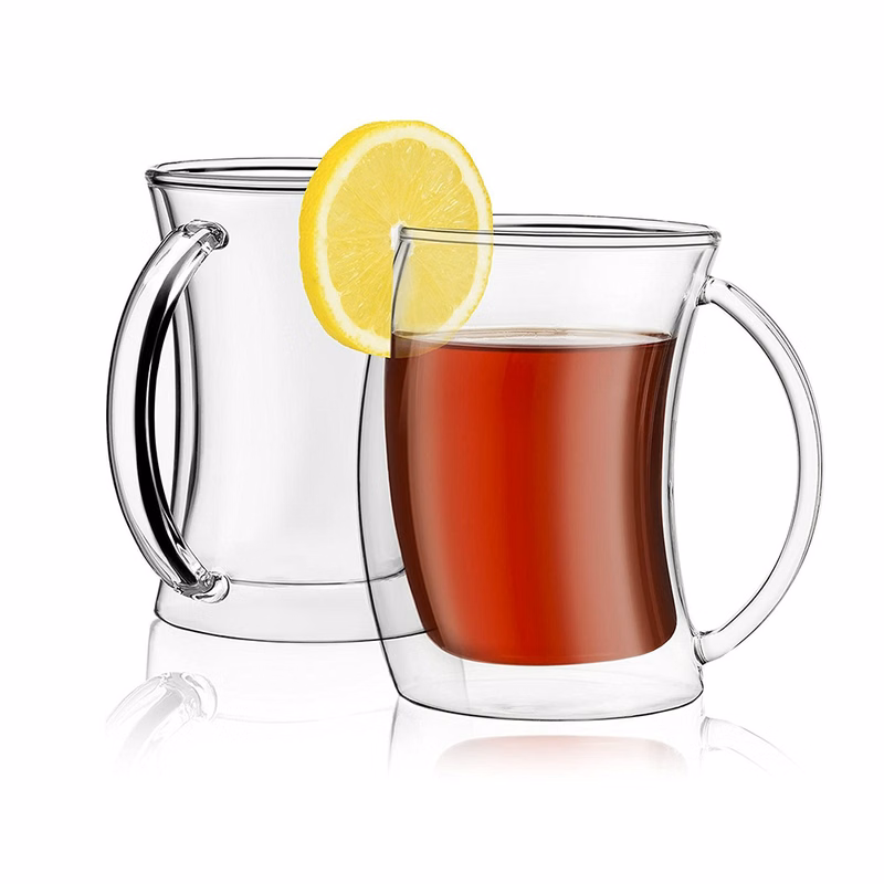 6.8 oz Double Wall Insulated Glass Cups