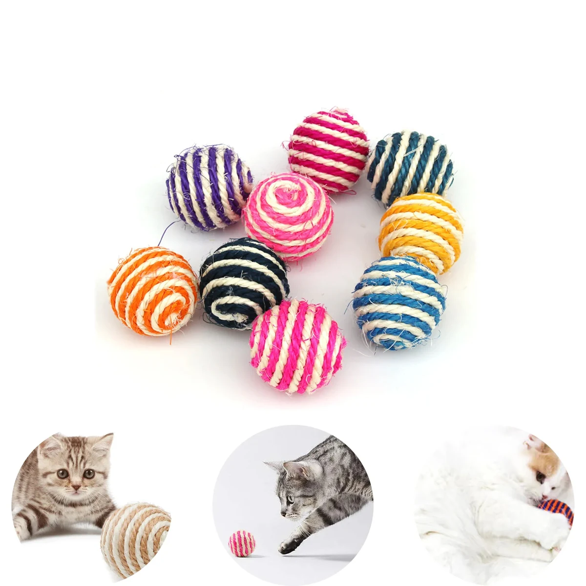 Pet Sisal Ball With Logo For Pet, Travel, Camping.,Beach 1