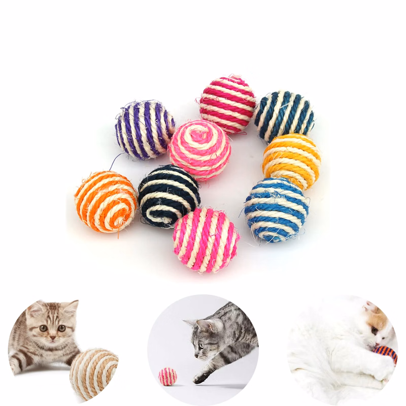 Pet Sisal Ball With Logo For Pet, Travel, Camping.,Beach