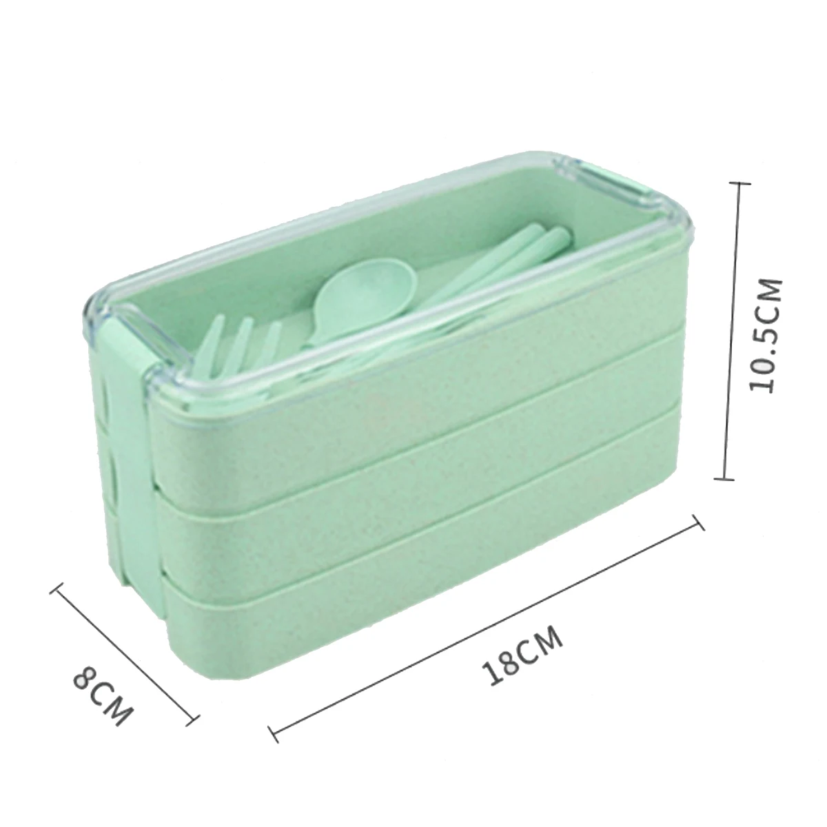 3-Layer Wheat Straw Lunch Bento Box 1