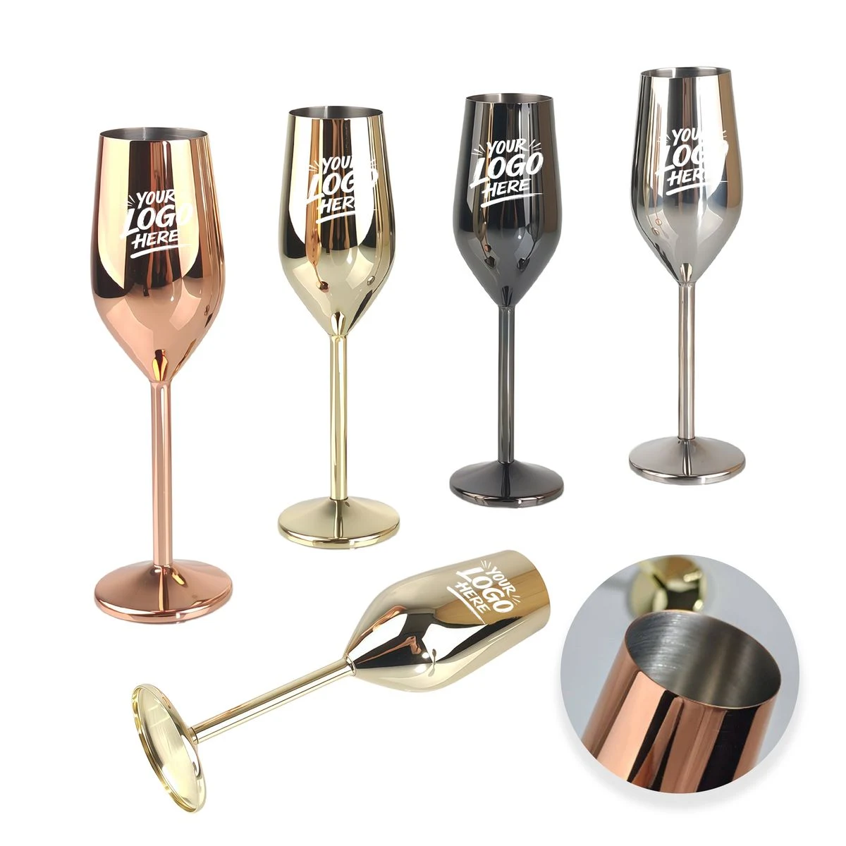 Stainless Steel Wine Goblet 7.44oz Shatterproof Cup 1