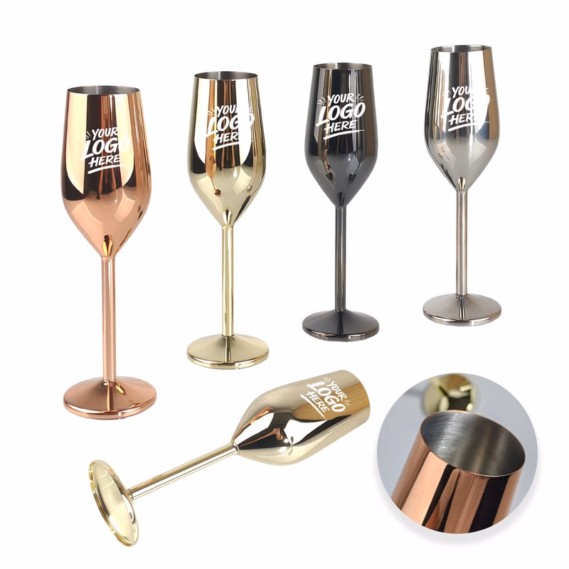 Stainless Steel Wine Goblet 7.44oz Shatterproof Cup